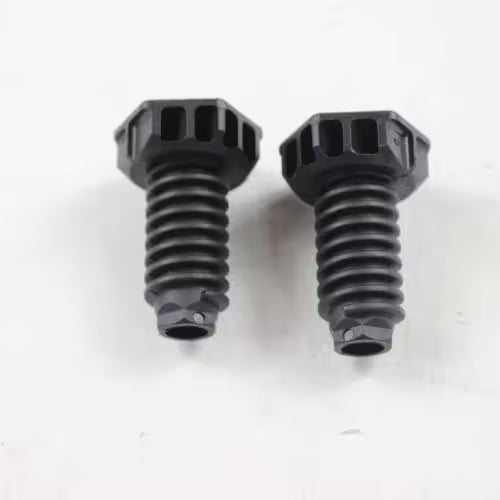 Close-up of part number 216396900 stamped on adjustable foot housing