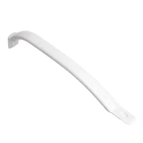 Replacement handle 218668001 installed on refrigerator door