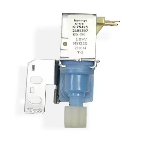 Frigidaire 218859701 valve installed at refrigerator water supply connection