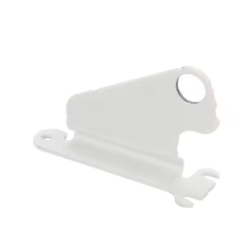 Close-up of part number 240313802 label on hinge bracket