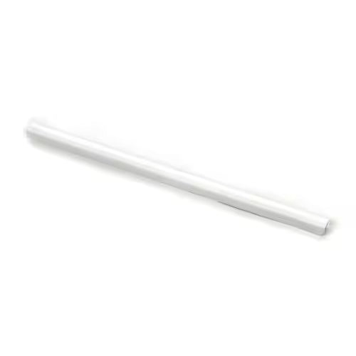 Replacement shelf front trim 240357703 next to removed worn trim from refrigerator