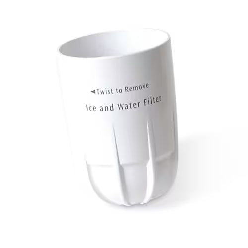 Close-up of part number label 240434401 on filter housing