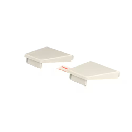 Whirlpool 4318297 door shelf end cap kit front view