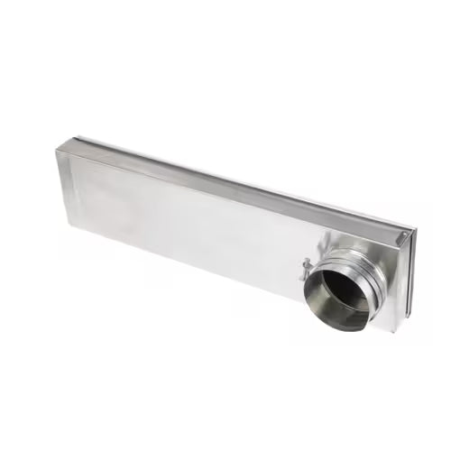 Dryer telescoping vent kit 4396037RP installed behind dryer in shallow closet