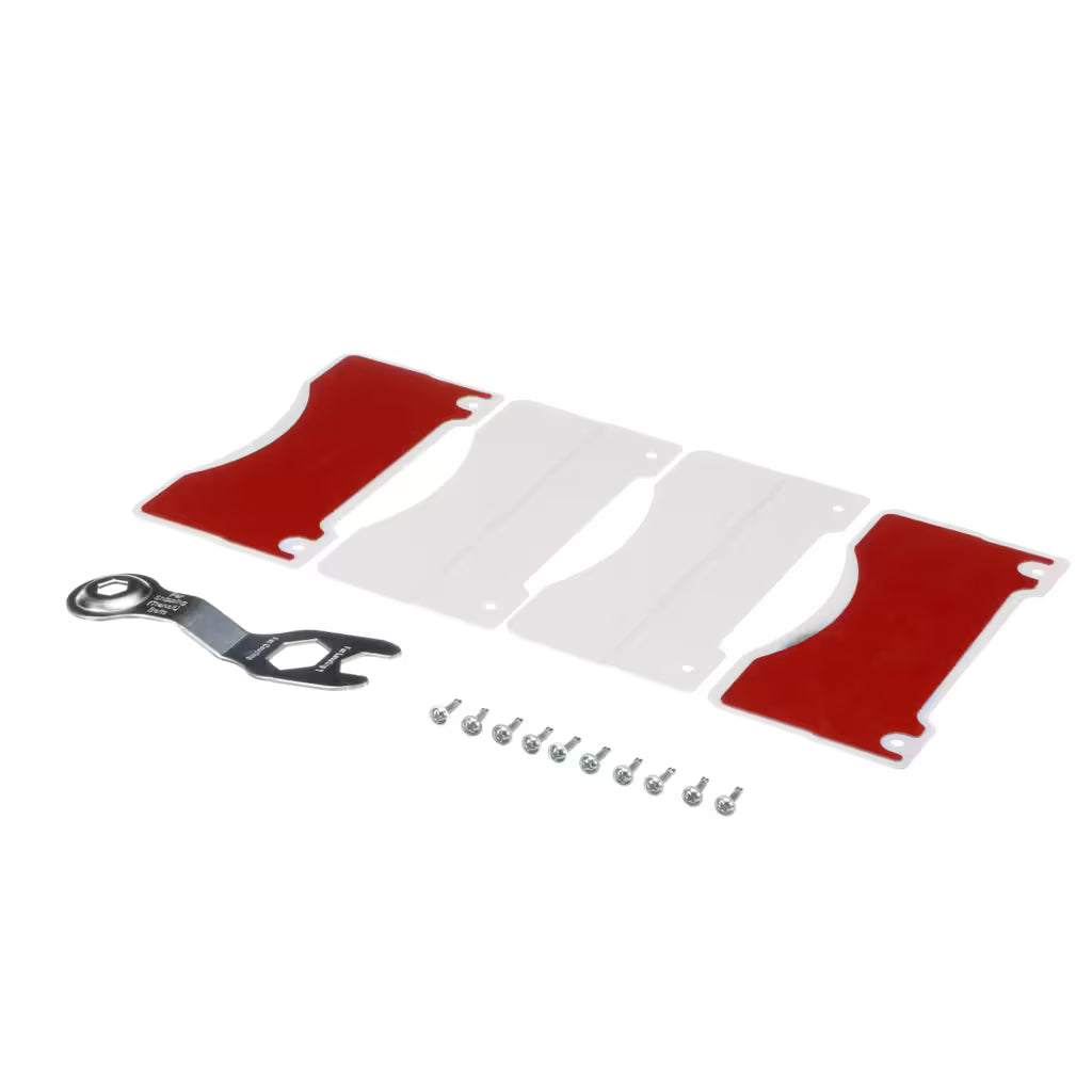 Close-up of bracket kit AAA30793428 screws and plates for LG appliance