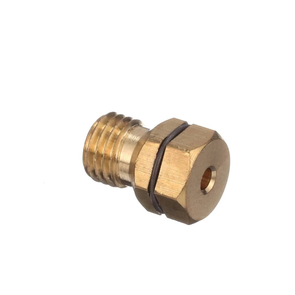 A black appliance bake heating element with two parallel heating rods and a mounting plate.