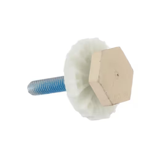 Close-up of Samsung leg DC97-00920N threaded adjustment and mounting