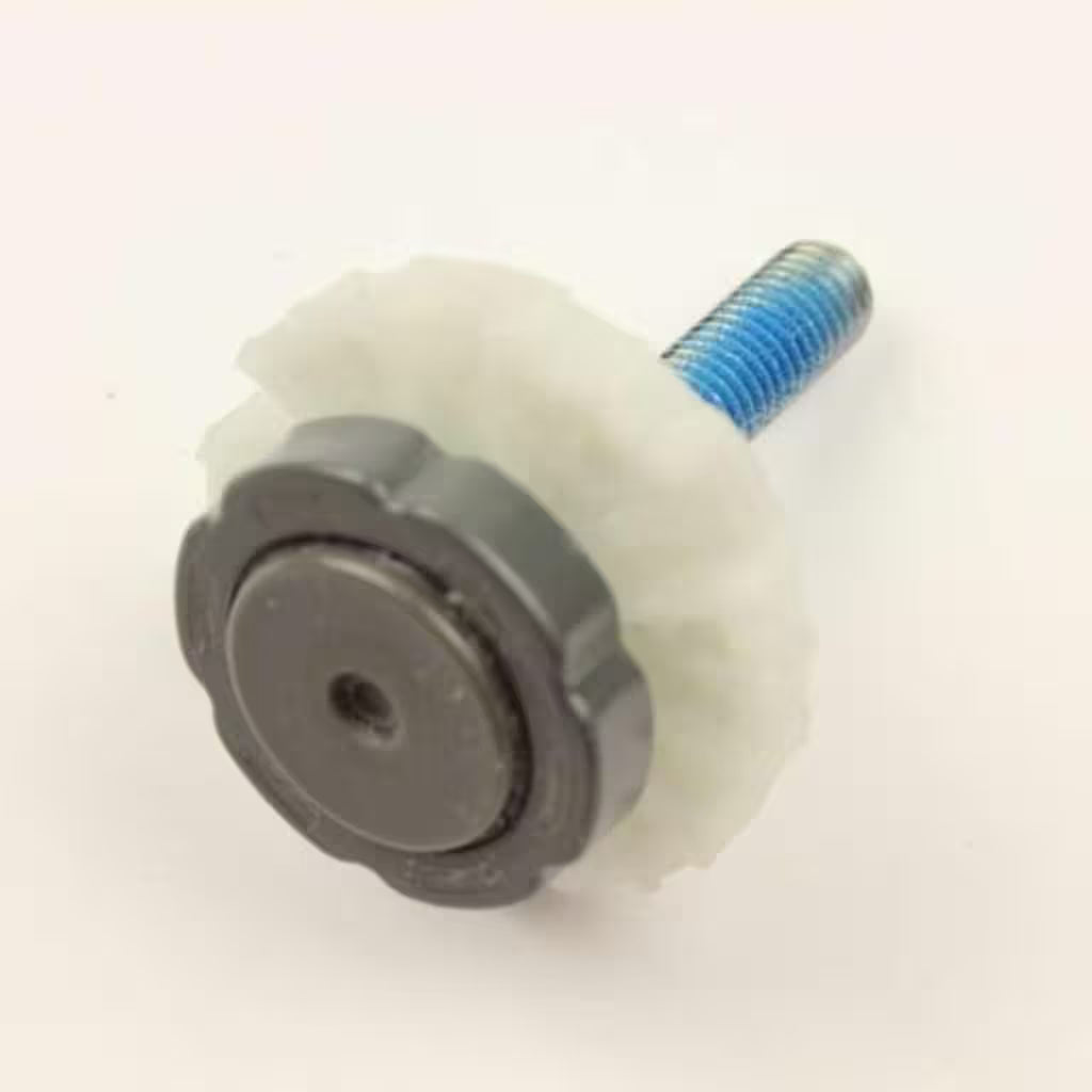 Close-up of adjustable height threads of Samsung leveling leg DC97-14293A