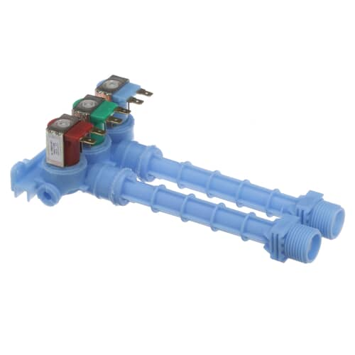 Electrolux 134371220 dispenser valve showing threaded inlets on the right side