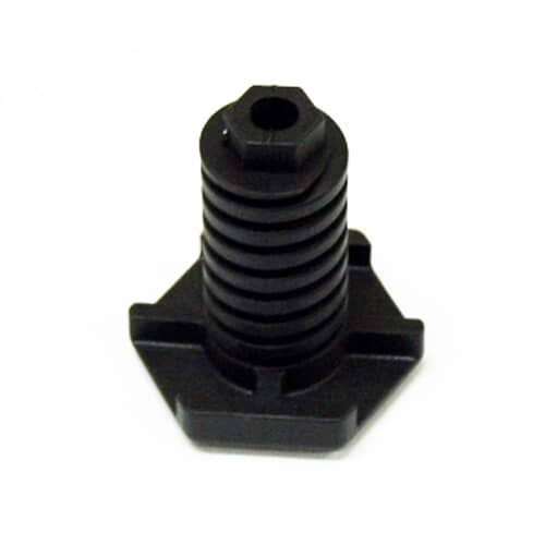 Front view of the 316272900 range leveling screw, showing the cap and threaded body.