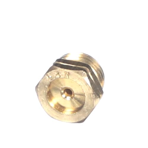 Top-down view of the orifice spud, showing the calibrated gas opening.