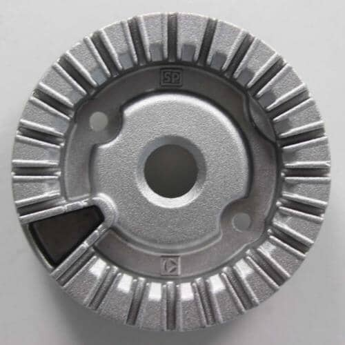 Top view of the Electrolux Frigidaire 316558300 sealed burner head base (9.5K BTU).