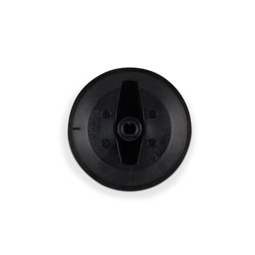 Close-up of the black control knob (318196634) showing temperature indicators: LO SIM 2, MED, HI.