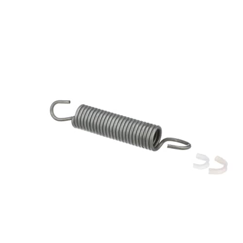 Genuine Electrolux 134144700 washer suspension spring with sleeve and hooks for drum support.