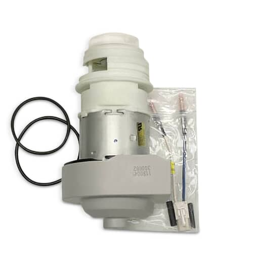 Complete Electrolux 154859201 motor assembly with wiring harness, O-rings, and connectors.