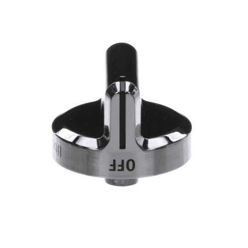 Stainless steel-look Electrolux 316564509 surface burner control knob showing the OFF position.