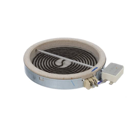 Angled view of the ceramic and coil assembly of the 318198817 surface element.