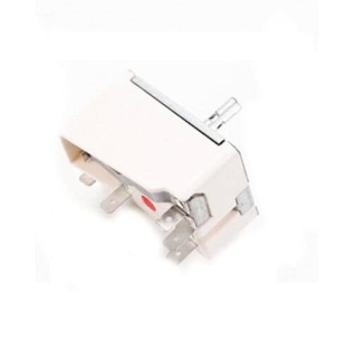 Angle view of the cooktop heat regulator with terminals.