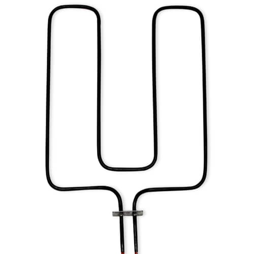 Close-up view of the electrical terminals on the Electrolux 5303051140 broil element.