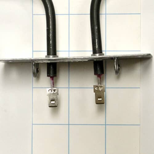 Full view of the Electrolux 5309950887 oven bake element, showing the squared U-shape.