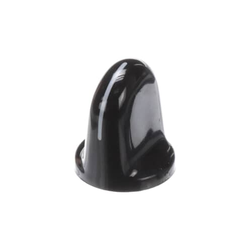 Side profile of the black plastic OEM GE WB03T10035 range selector knob.