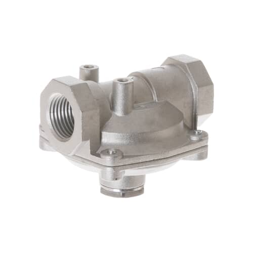 Front view of the GE WB19T10078 gas pressure regulator and conversion valve.