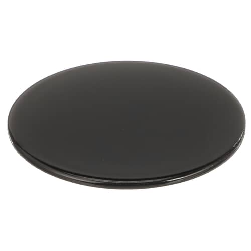 Bottom view of the WB29K10006 burner cap, showing the mounting prongs for stability.