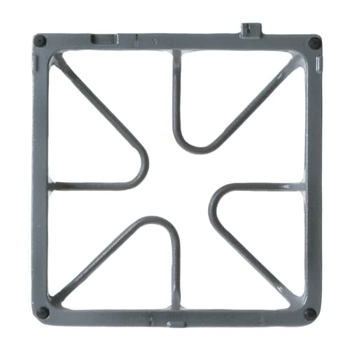 Alternate overhead view of the gray gas range burner grate WB31K10045.