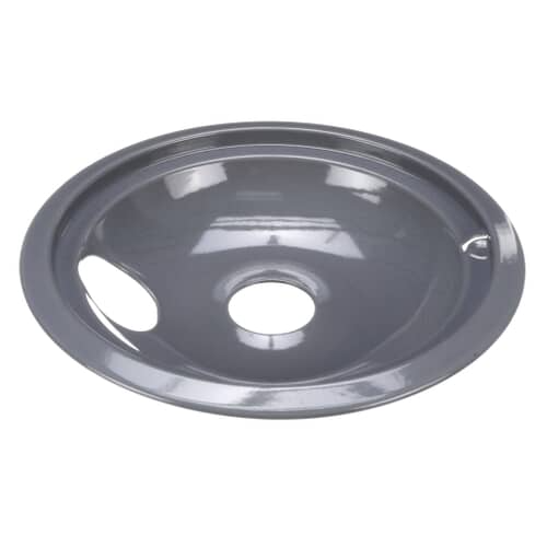 GE 8 Inch Grey Porcelain Electric Burner Bowl Angle Left