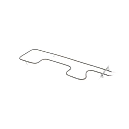 Angled view of the GE WB44X195 electric oven bake heating element.