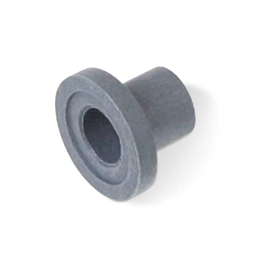 A slightly lighter gray version of the dryer drum support bushing, viewed from the side, showing the internal bore for the shaft.