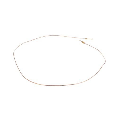 Coiled copper thermocouple for gas range.