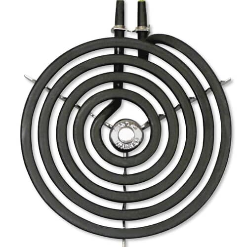 Top view of the GE WB30M1 6" Surface Element showing the coil structure and central connector.