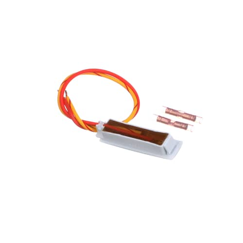 GE WH12X10141 washer lid switch kit with two connector terminals and protective housing.