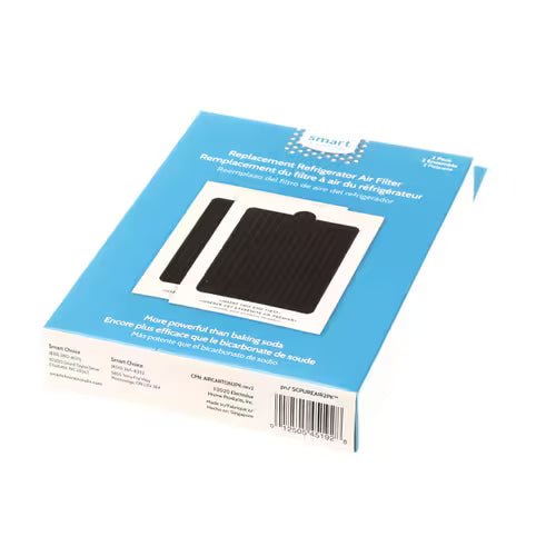 Install SCPUREAIR2PK in refrigerator air filter slot interior