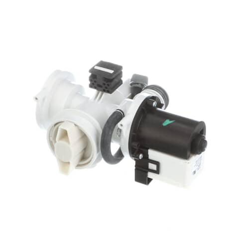 Samsung DC96-01585D OEM drain pump assembly for washing machines, designed for efficient water removal and quiet operation.