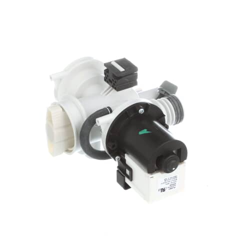 Authentic Samsung DC96-01585D drain pump assembly for washers, replacing faulty or noisy pump units.