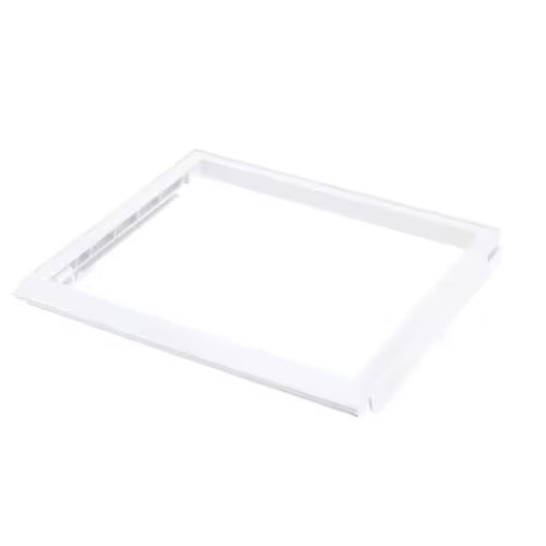 Whirlpool W10508993 crisper cover installed above drawer in refrigerator