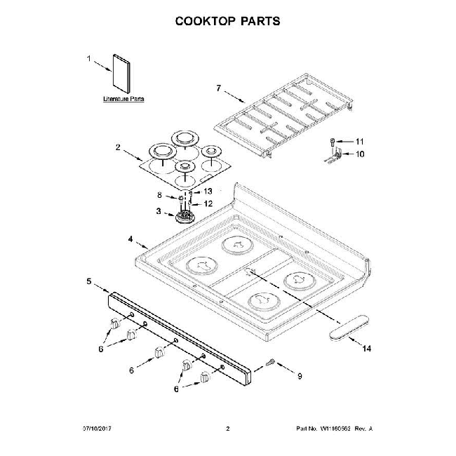 Whirlpool W11159630 Appliance Control Knob OEM Replacement