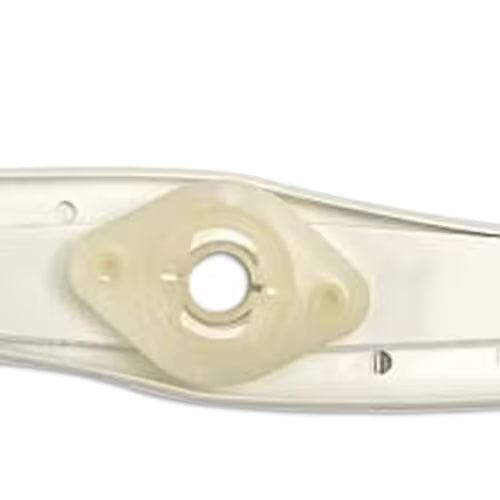Close-up of GE spray arm part WD28X10103 fins and mounting hub