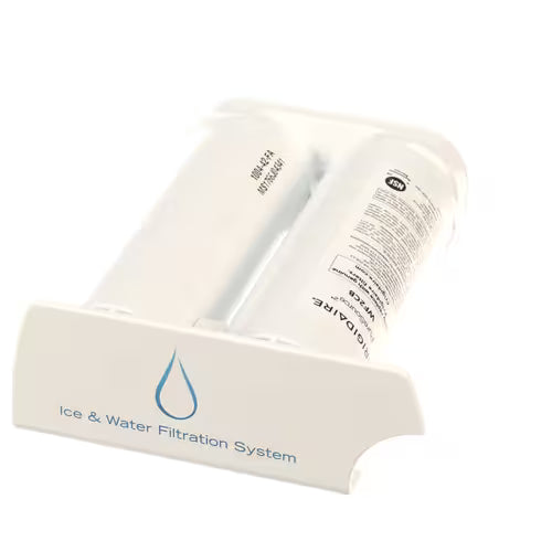 Close-up of Frigidaire WF2CB2PAK filter cartridge label