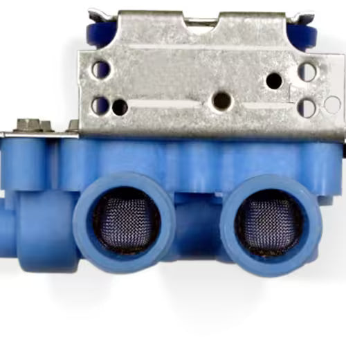 OEM GE WH13X81 valve installed on washer water inlet hoses