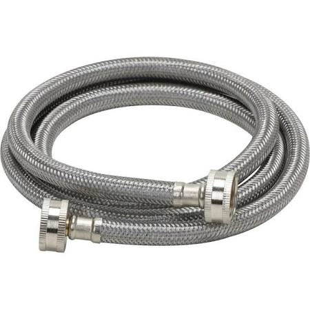 USD Products WM-50-185-FF Washer Hose – 5 ft Stainless Steel, Straight Connect