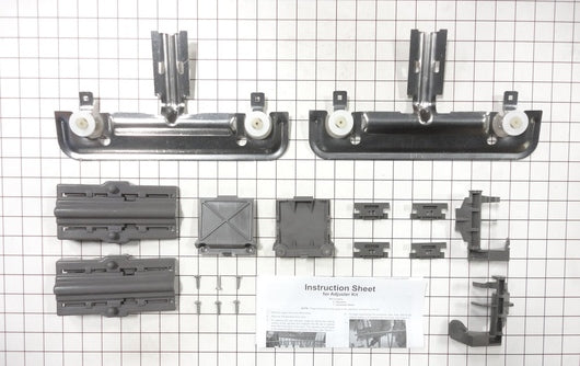 Whirlpool, W10712395, rack adjuster, dishwasher rack, upper rack, OEM, repair kit, W10712394 compatible