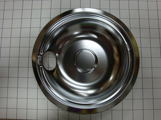 Whirlpool WPW10196405 8-inch chrome burner drip bowl replacement for electric ranges