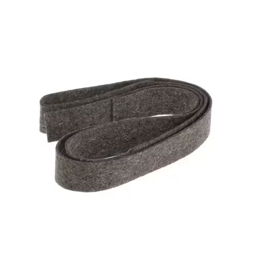 Dryer drum felt seal WP33001807 installed behind drum in Whirlpool dryer