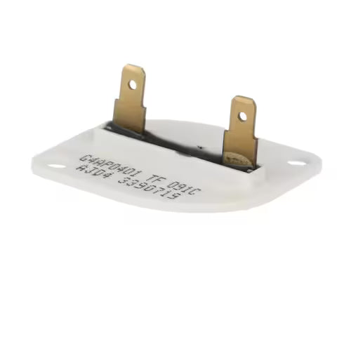 Dryer thermal fuse WP3390719 installed on exhaust duct of Whirlpool dryer