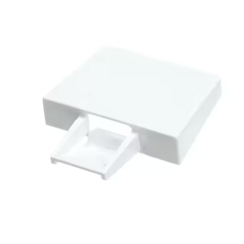 GE WR2X7674 door shelf end cap white front view