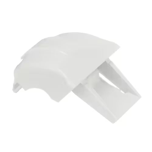 White GE WR2X9162 end cap installed on refrigerator door shelf rail