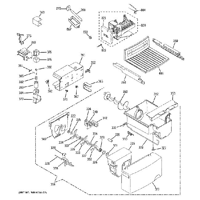GE WR30X30972 Refrigerator Ice Maker Assembly OEM Replacement